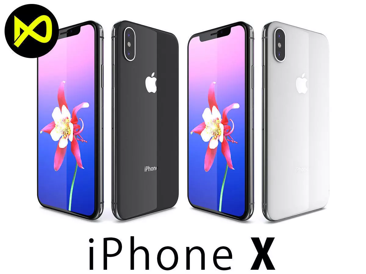 Apple iPhone X iPhone 10 All Colors 3D model_0