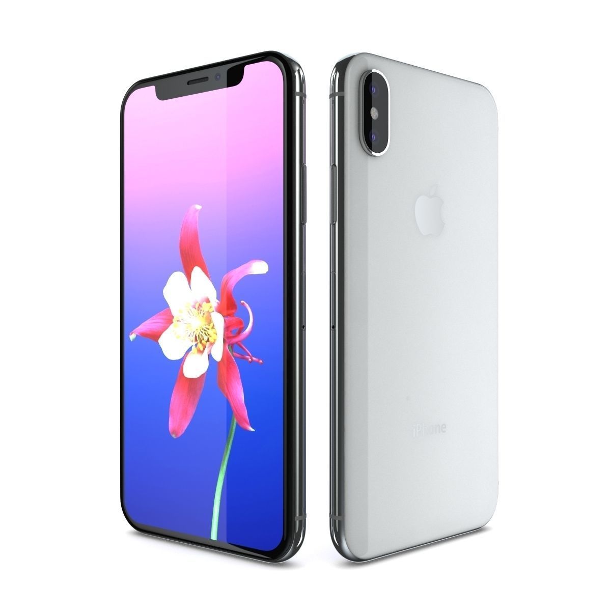 Apple iPhone X iPhone 10 All Colors 3D model_3