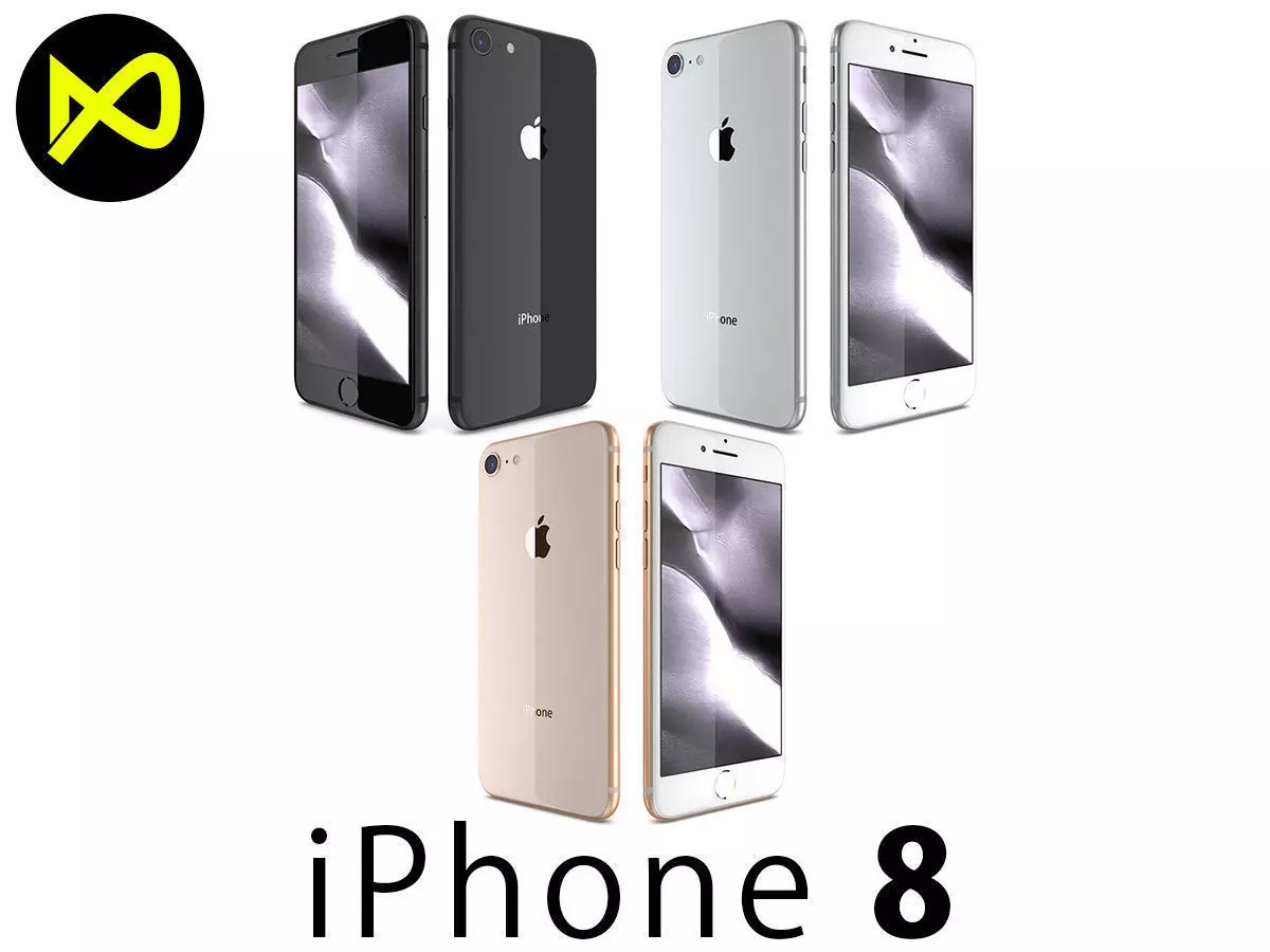 Apple iPhone 8 All Colors 3D model_0