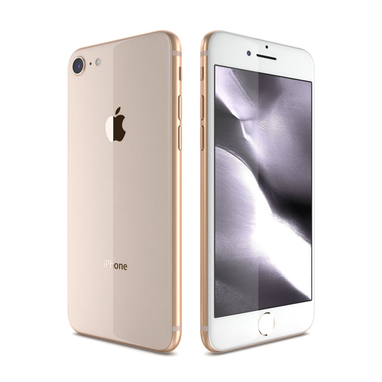 Apple iPhone 8 Gold  3D model_4