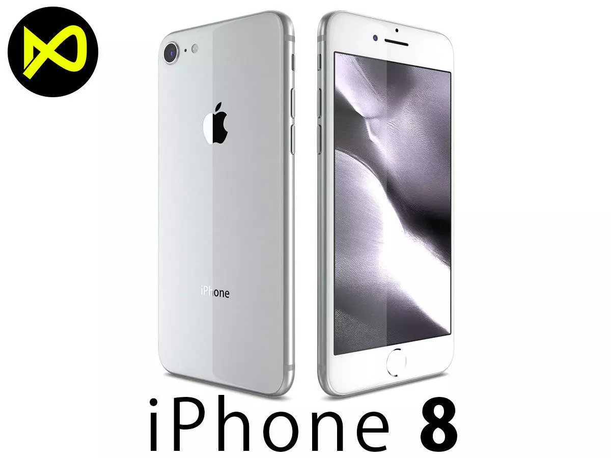 Apple iPhone 8 Silver 3D model_0