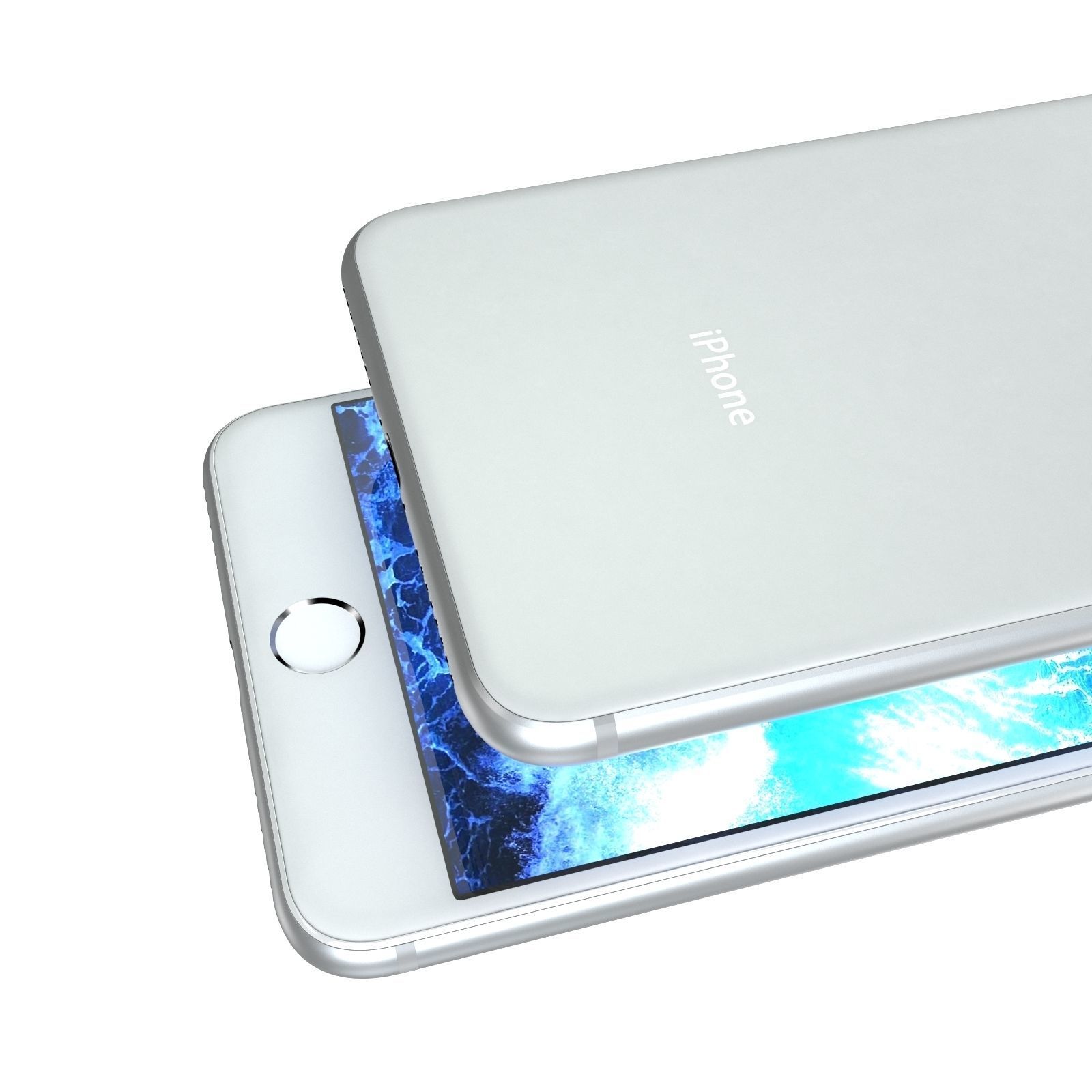 Apple iPhone 8 Plus Silver 3D model_5