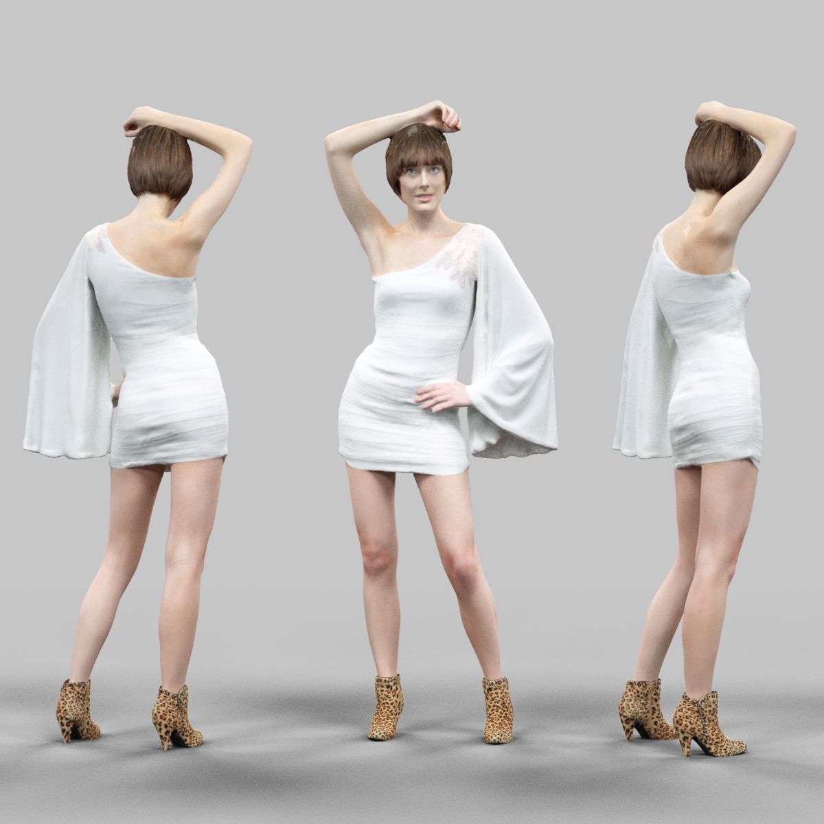 72 Scanned Models Female Low-poly 3D model_10