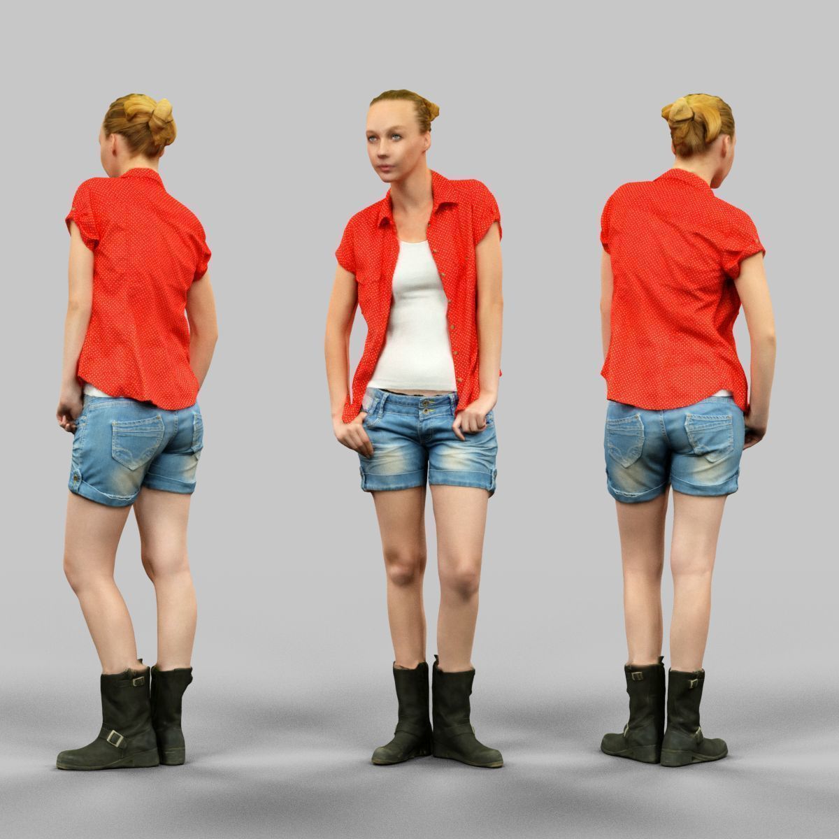 72 Scanned Models Female Low-poly 3D model_56