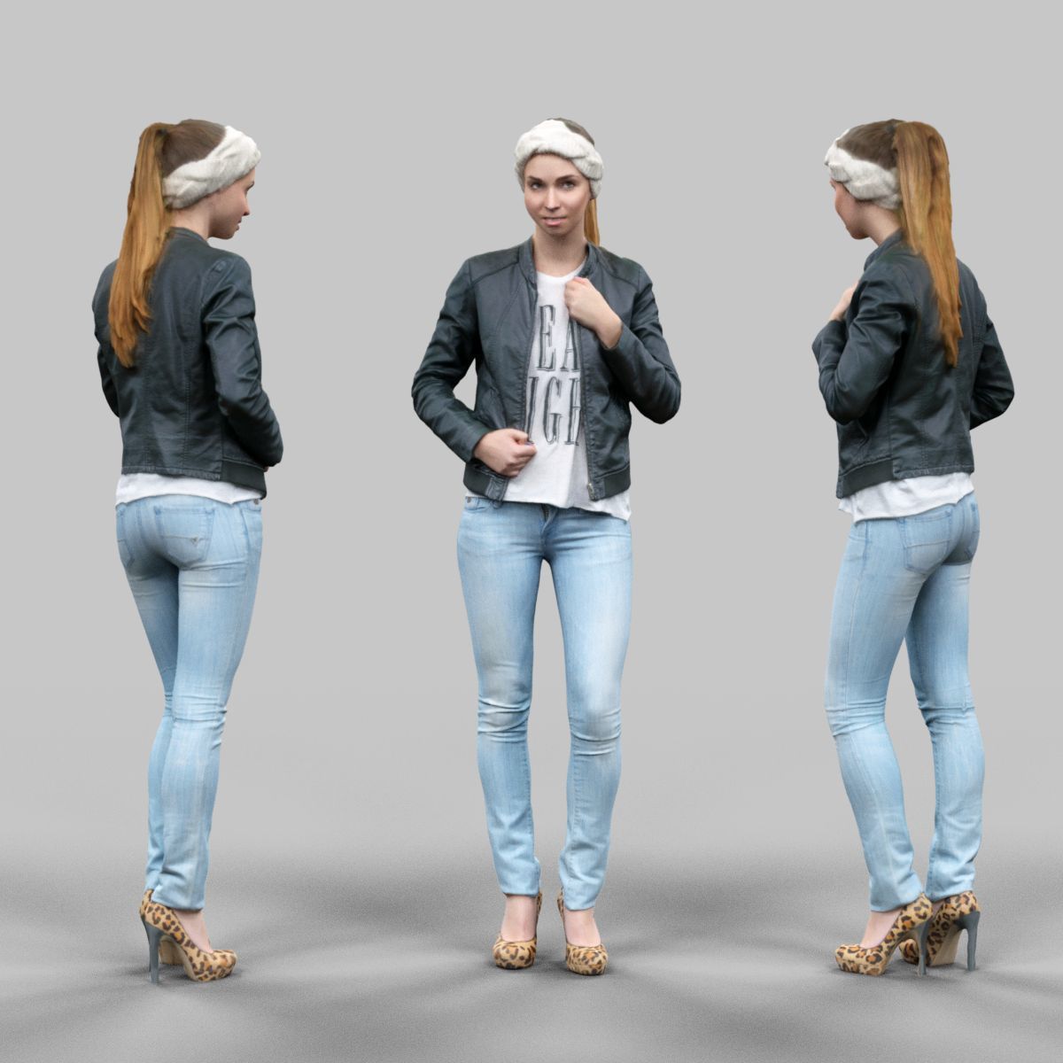 72 Scanned Models Female Low-poly 3D model_41
