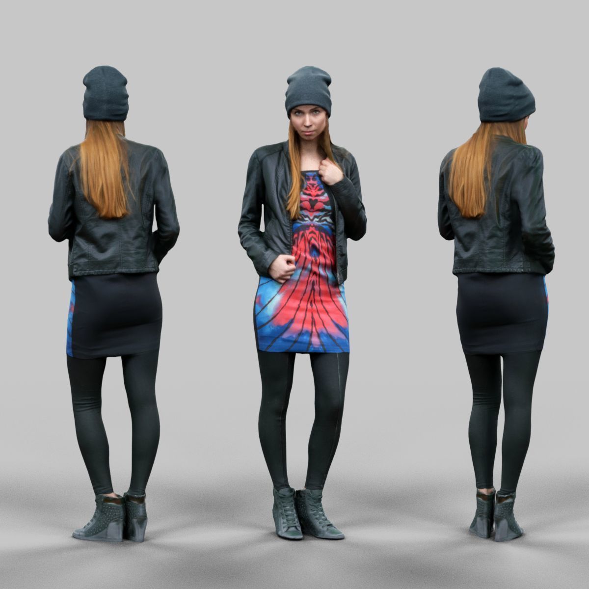 72 Scanned Models Female Low-poly 3D model_48