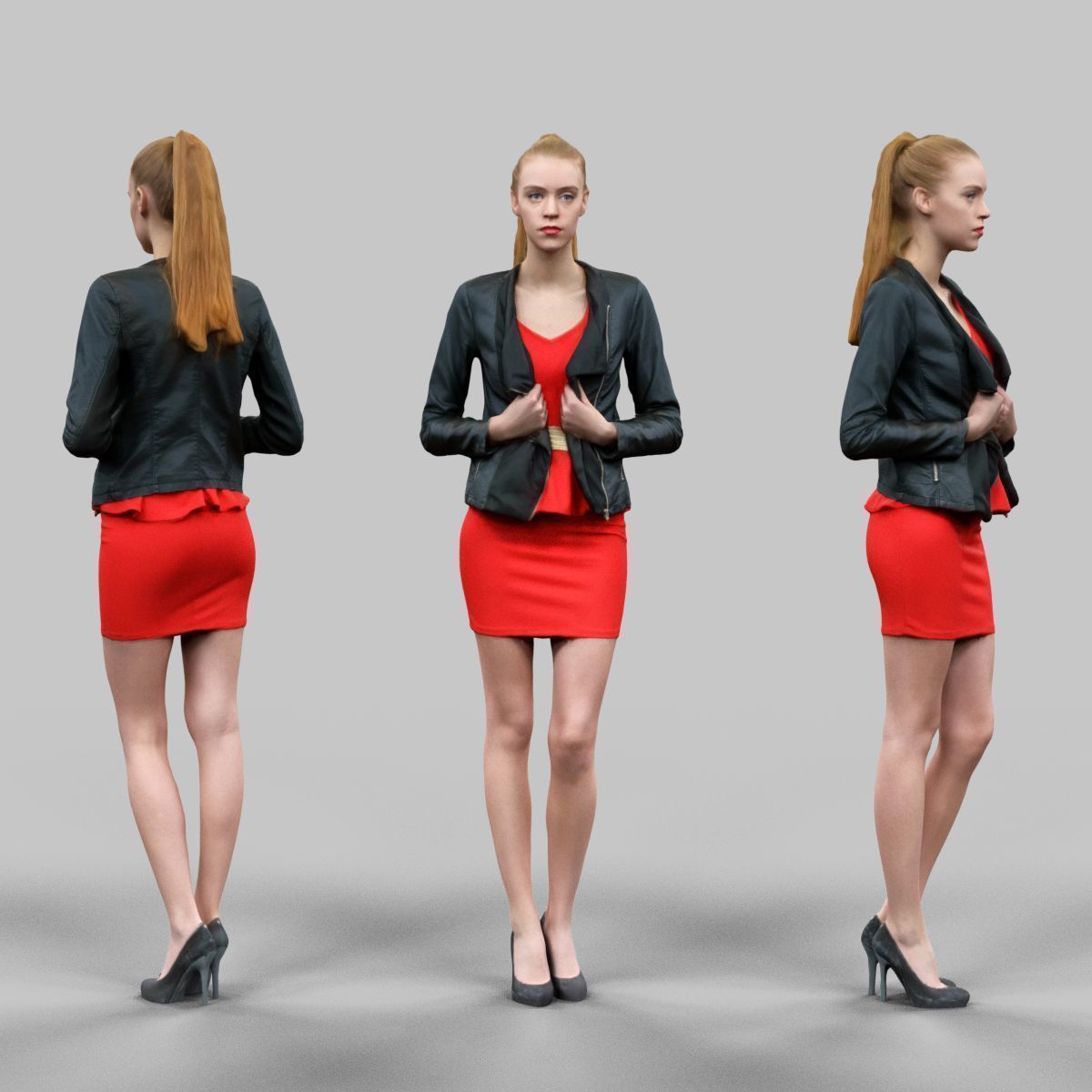 72 Scanned Models Female Low-poly 3D model_40