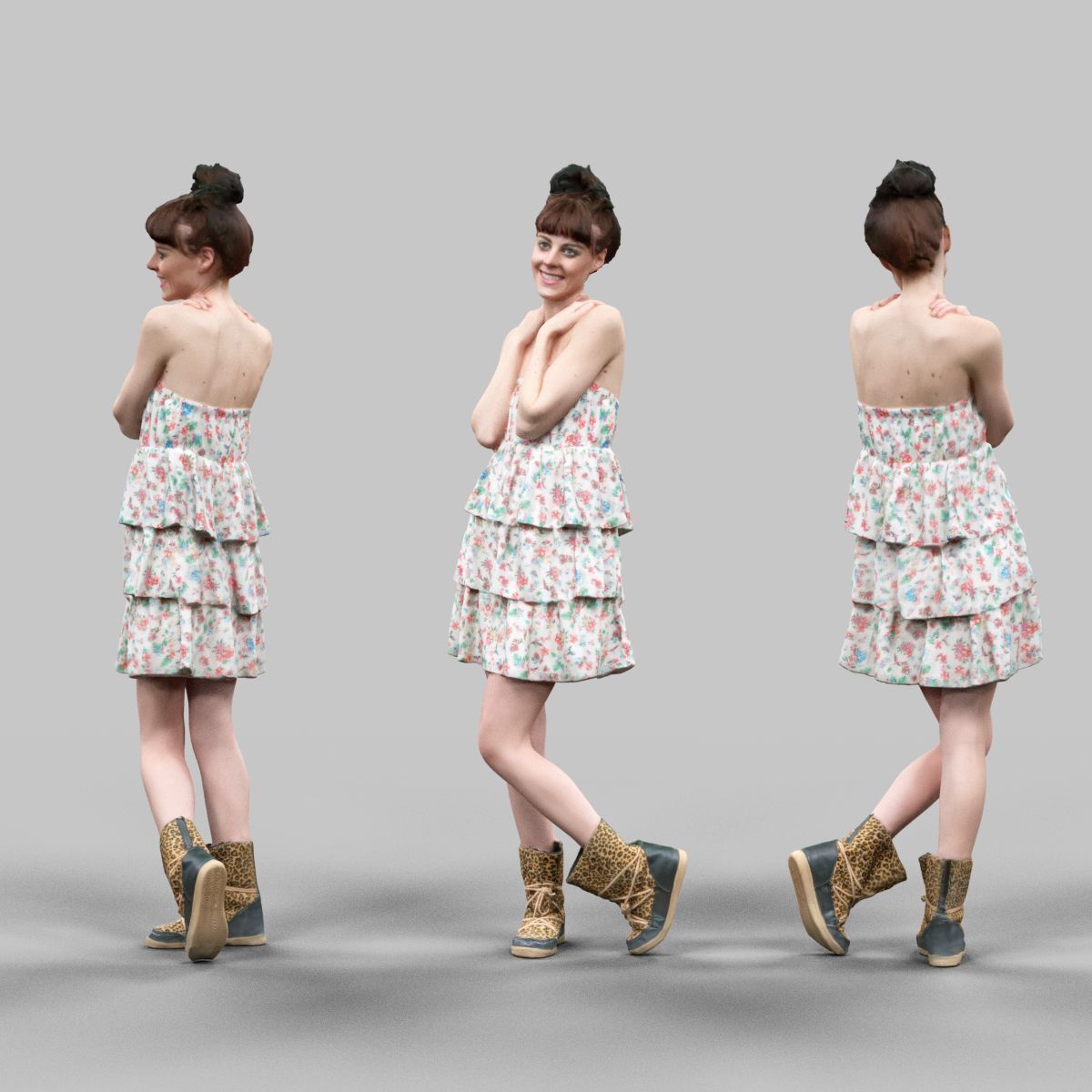 72 Scanned Models Female Low-poly 3D model_43