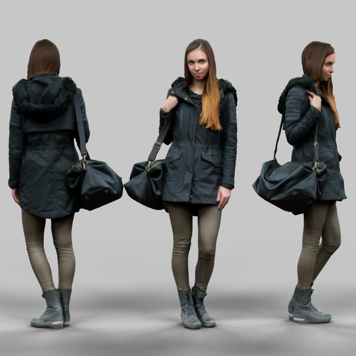 72 Scanned Models Female Low-poly 3D model_7
