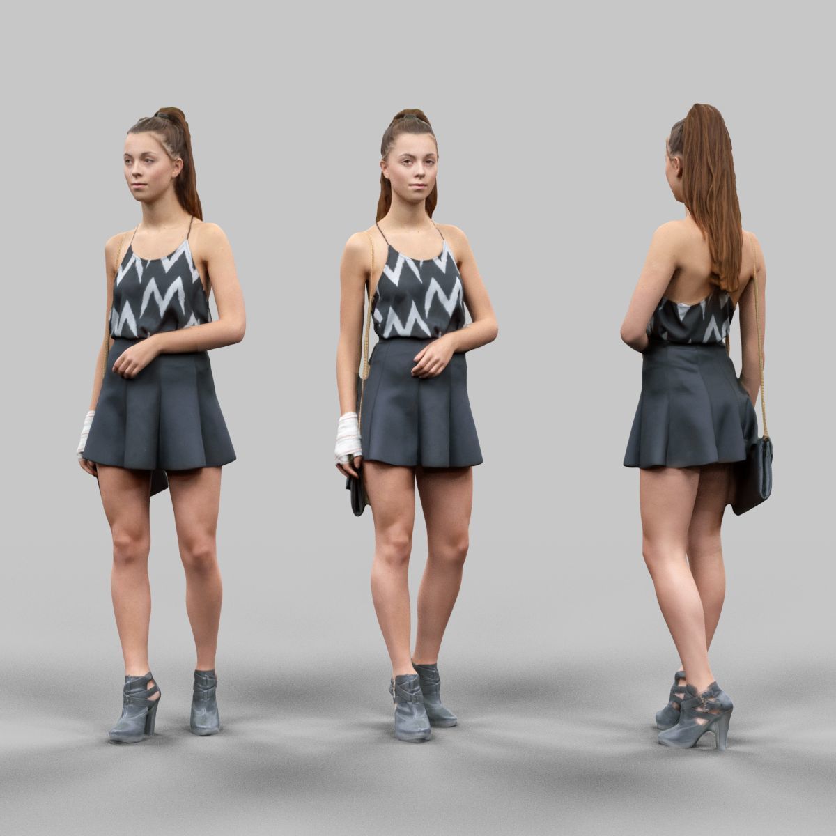 72 Scanned Models Female Low-poly 3D model_46