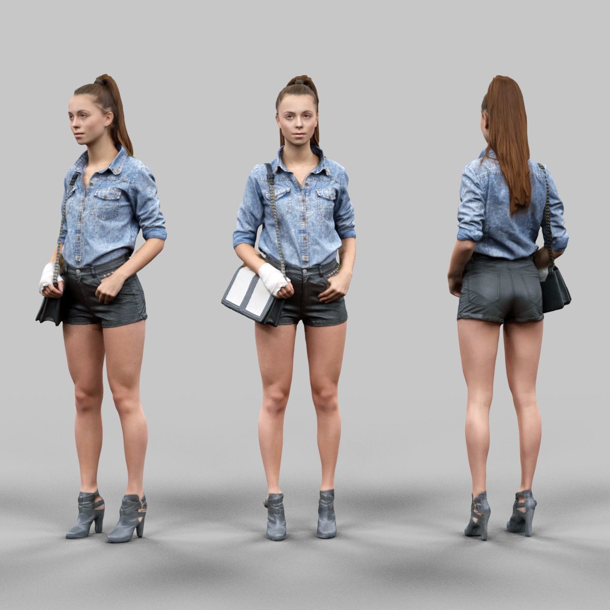 72 Scanned Models Female Low-poly 3D model_58