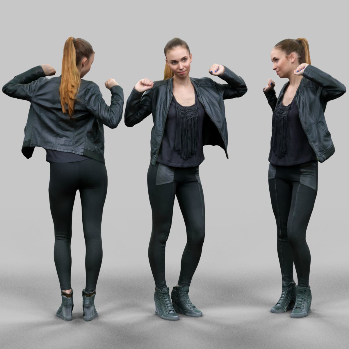 72 Scanned Models Female Low-poly 3D model_26