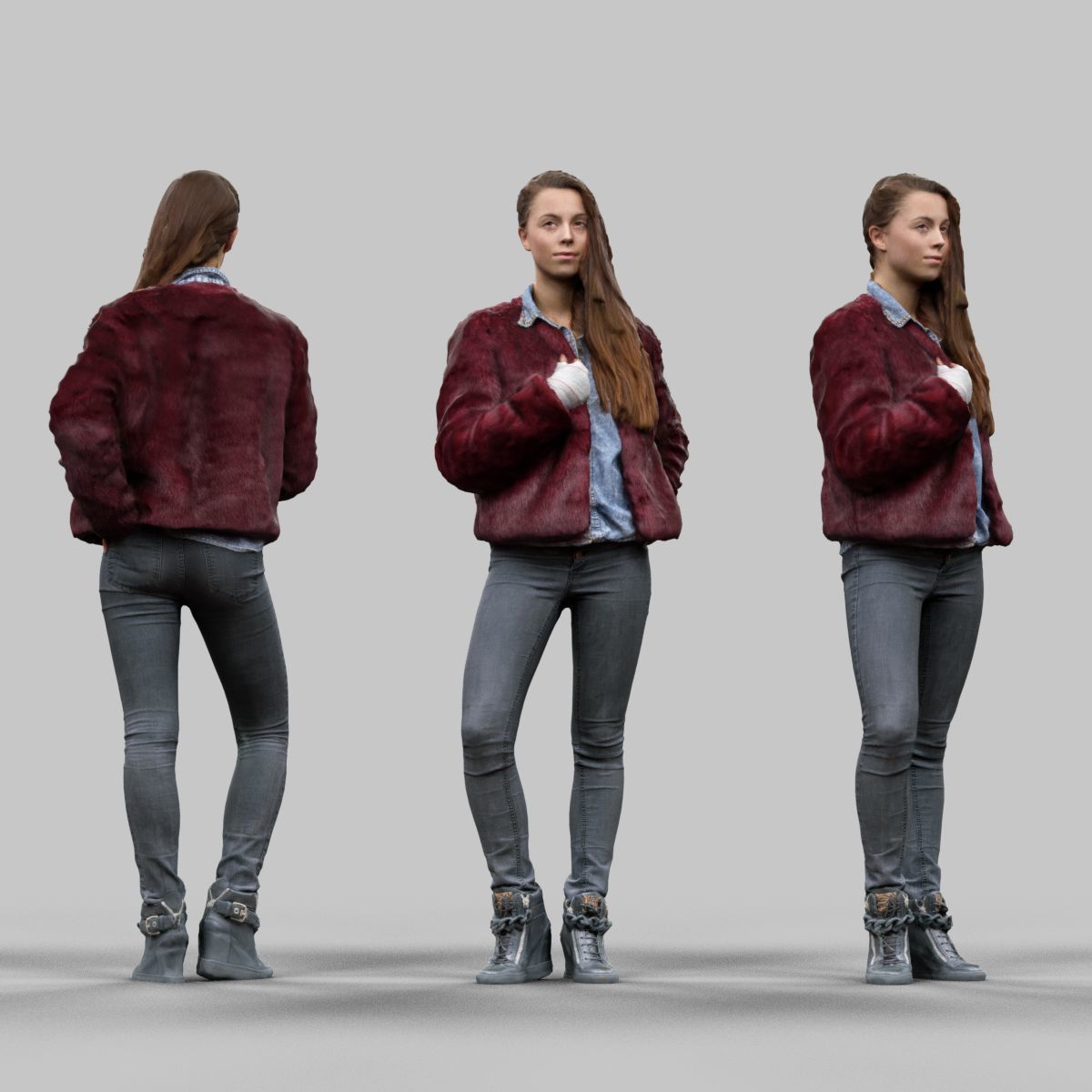 72 Scanned Models Female Low-poly 3D model_52