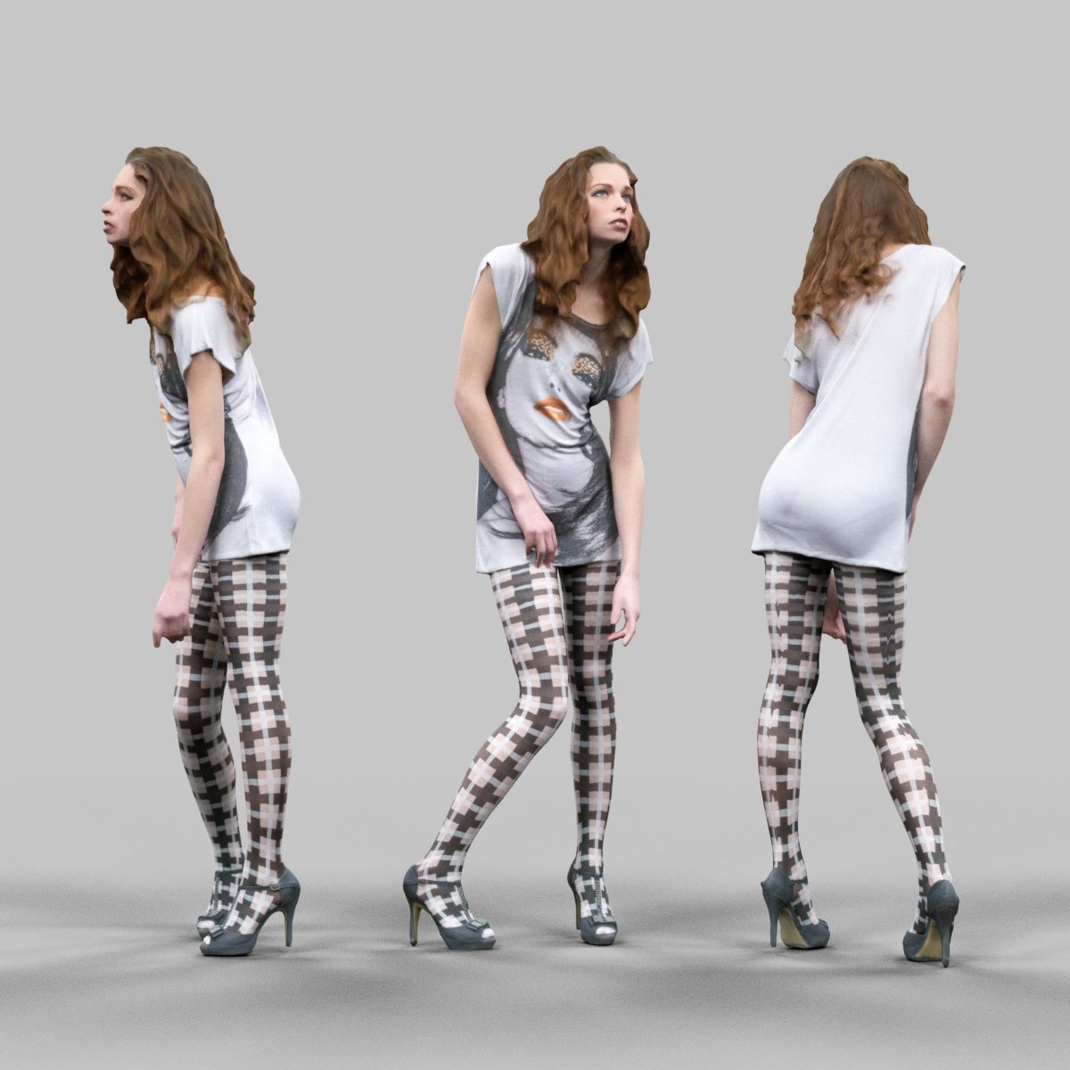 72 Scanned Models Female Low-poly 3D model_49