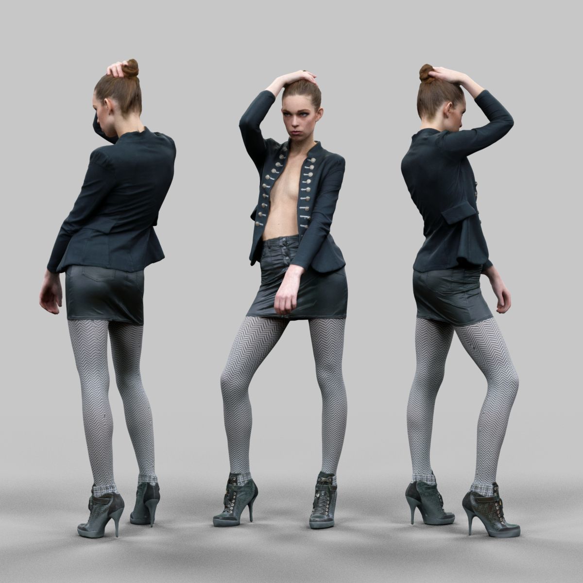 72 Scanned Models Female Low-poly 3D model_59