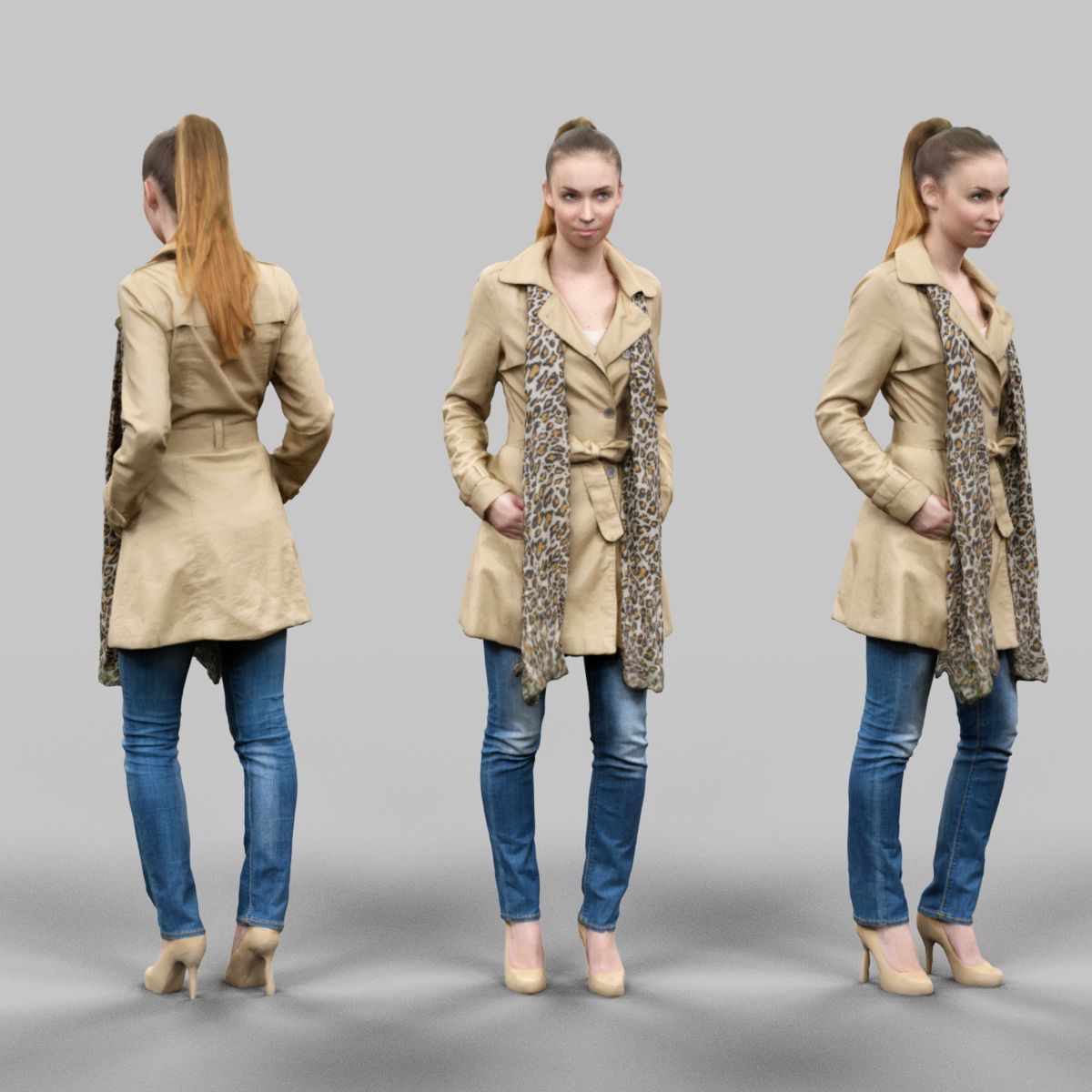 72 Scanned Models Female Low-poly 3D model_32