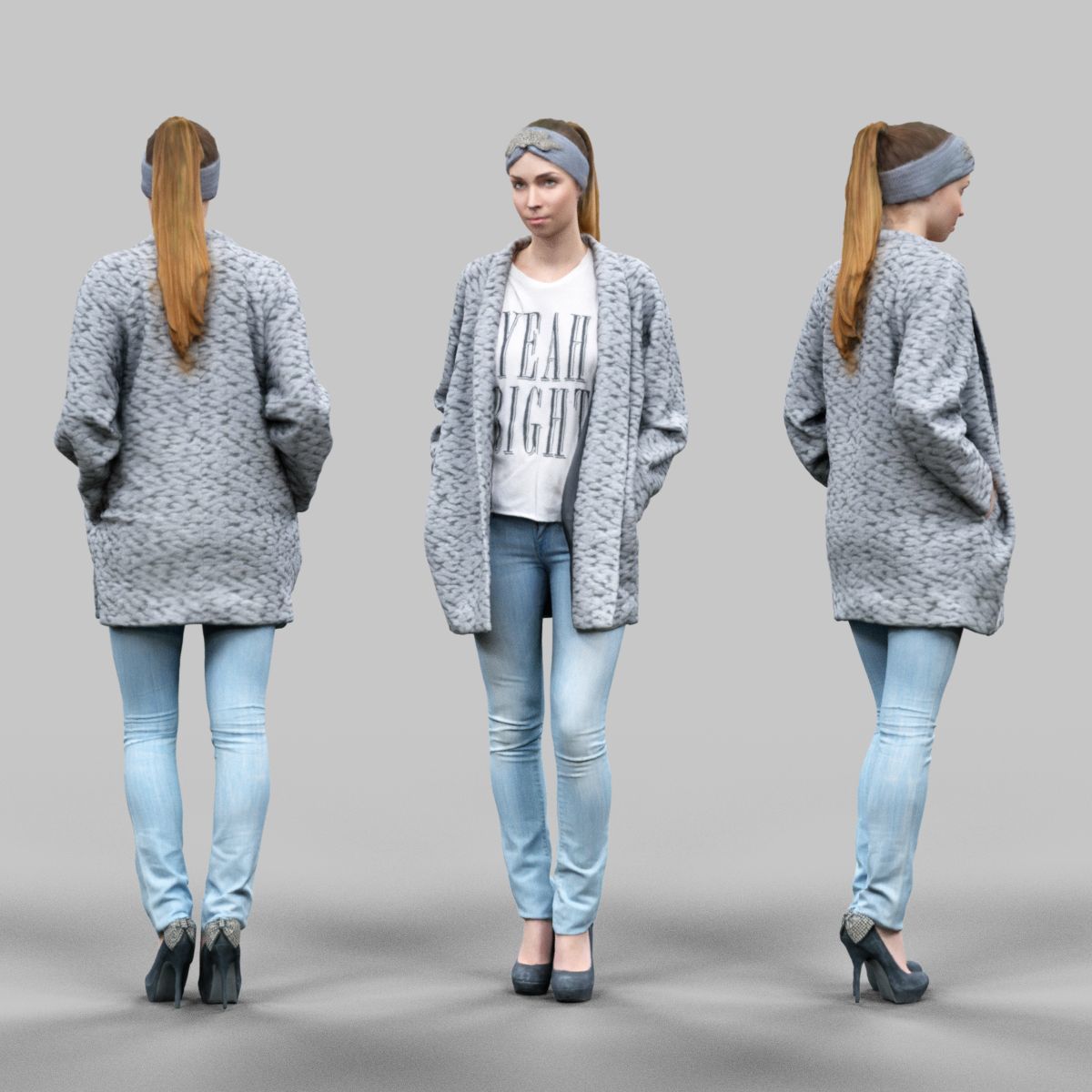 72 Scanned Models Female Low-poly 3D model_53