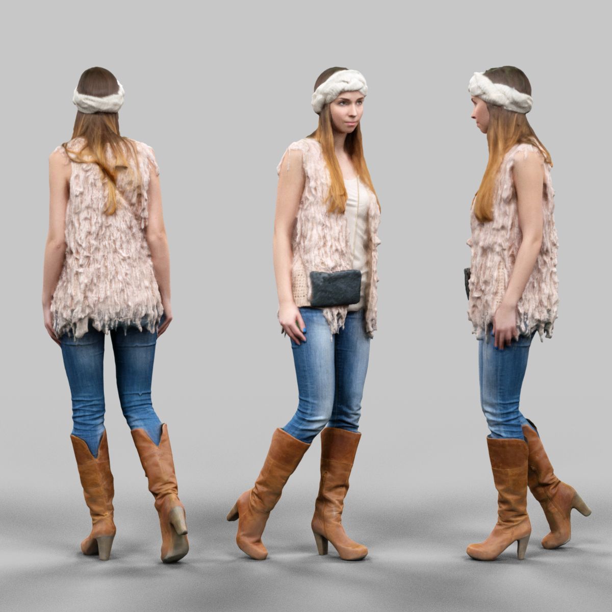 72 Scanned Models Female Low-poly 3D model_51