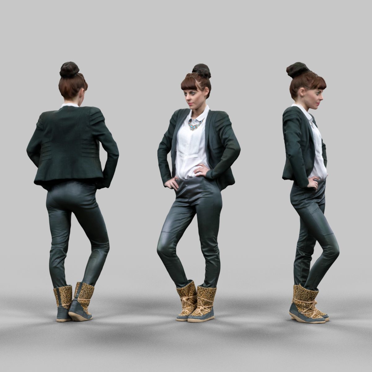 72 Scanned Models Female Low-poly 3D model_16