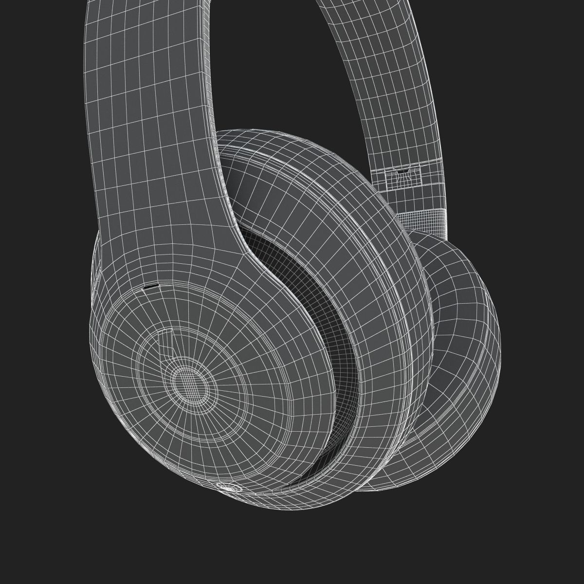 Apple Beats Studio3 Wireless OverEar Headphones Shadow Gray 3D model_16