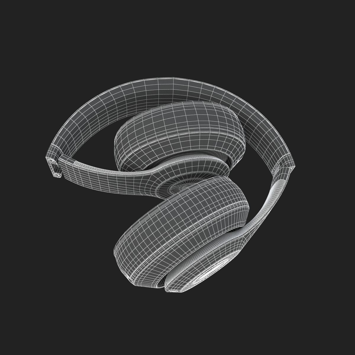 Apple Beats Studio3 Wireless OverEar Headphones Shadow Gray 3D model_17