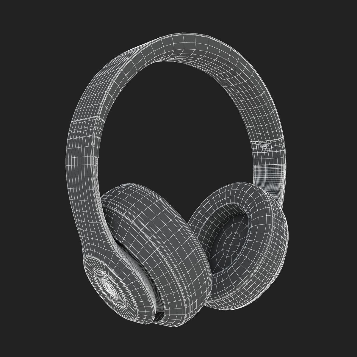 Apple Beats Studio3 Wireless OverEar Headphones Shadow Gray 3D model_22