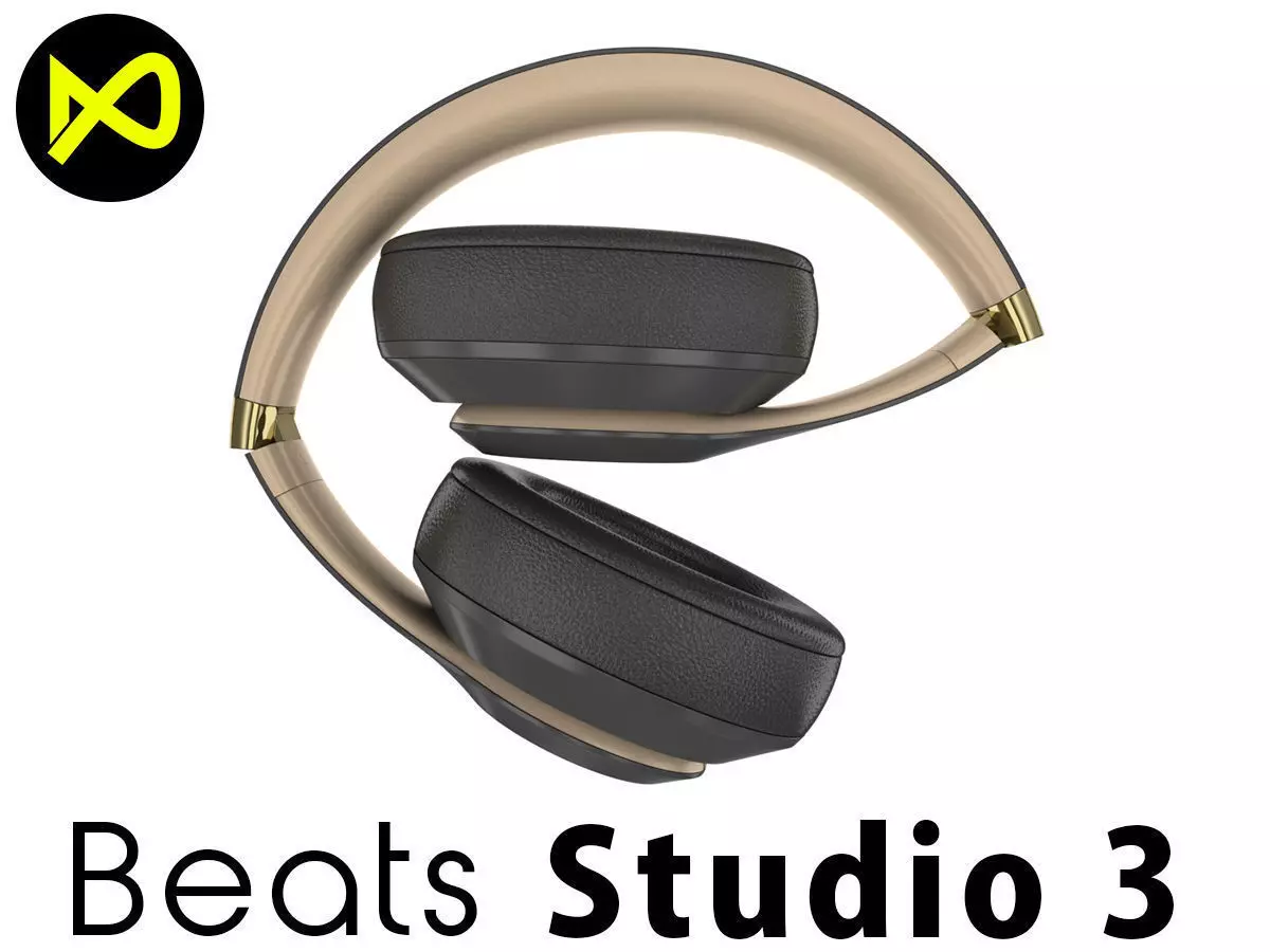 Apple Beats Studio3 Wireless OverEar Headphones Shadow Gray 3D model_0