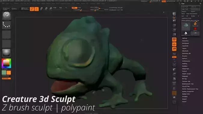 Frog Creature Low-poly 3D model