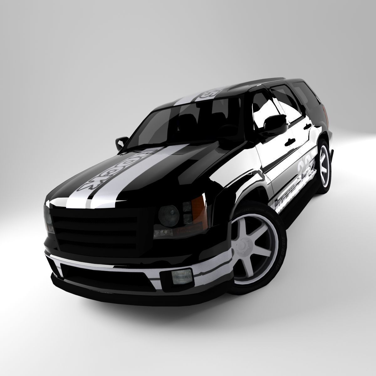 Car Rock Low-poly 3D model_14