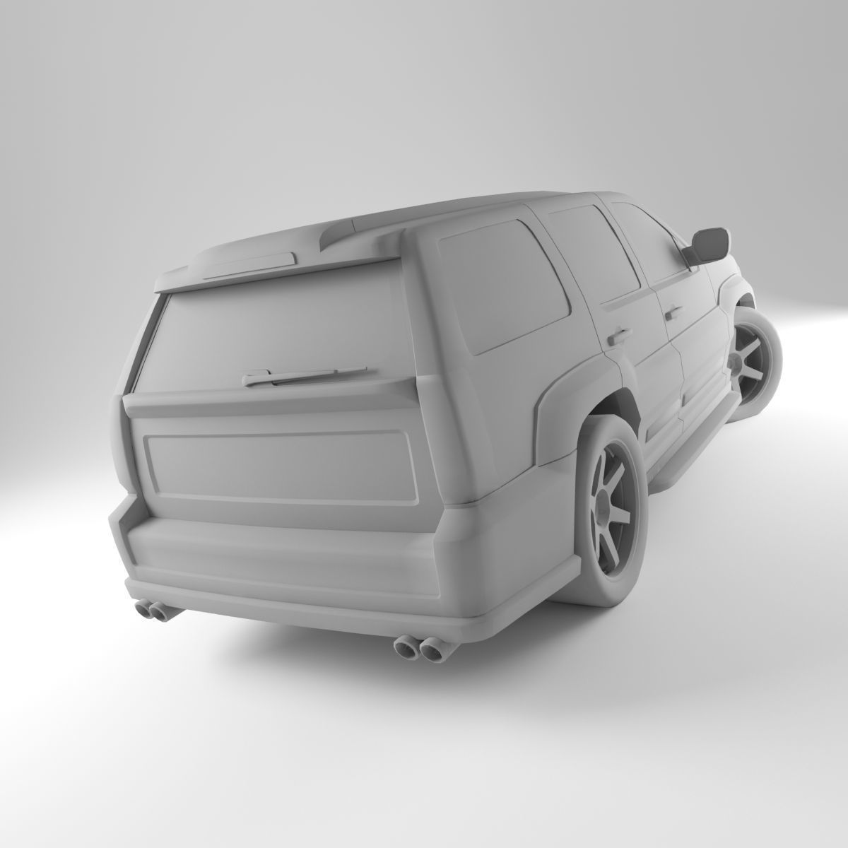 Car Rock Low-poly 3D model_5