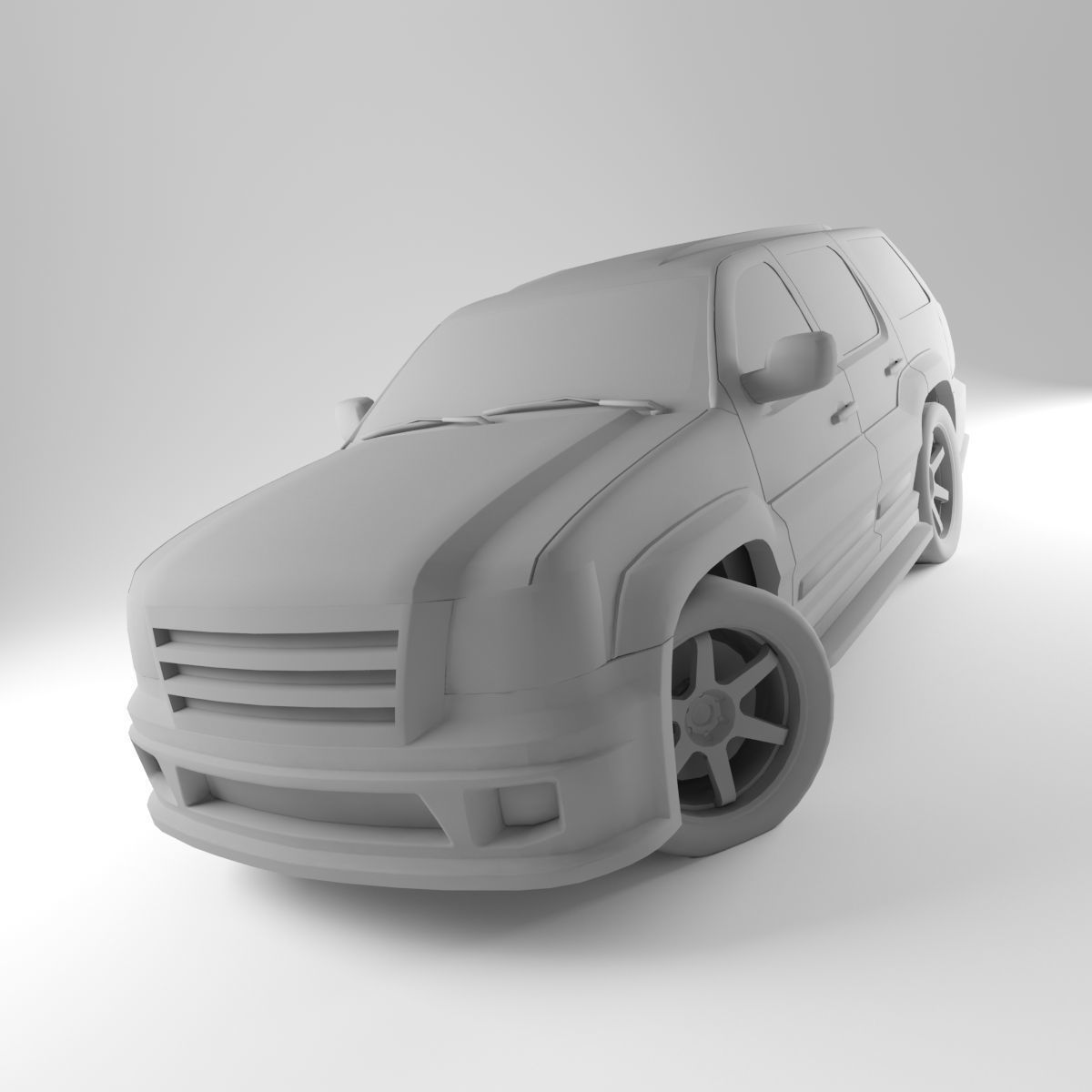 Car Rock Low-poly 3D model_2