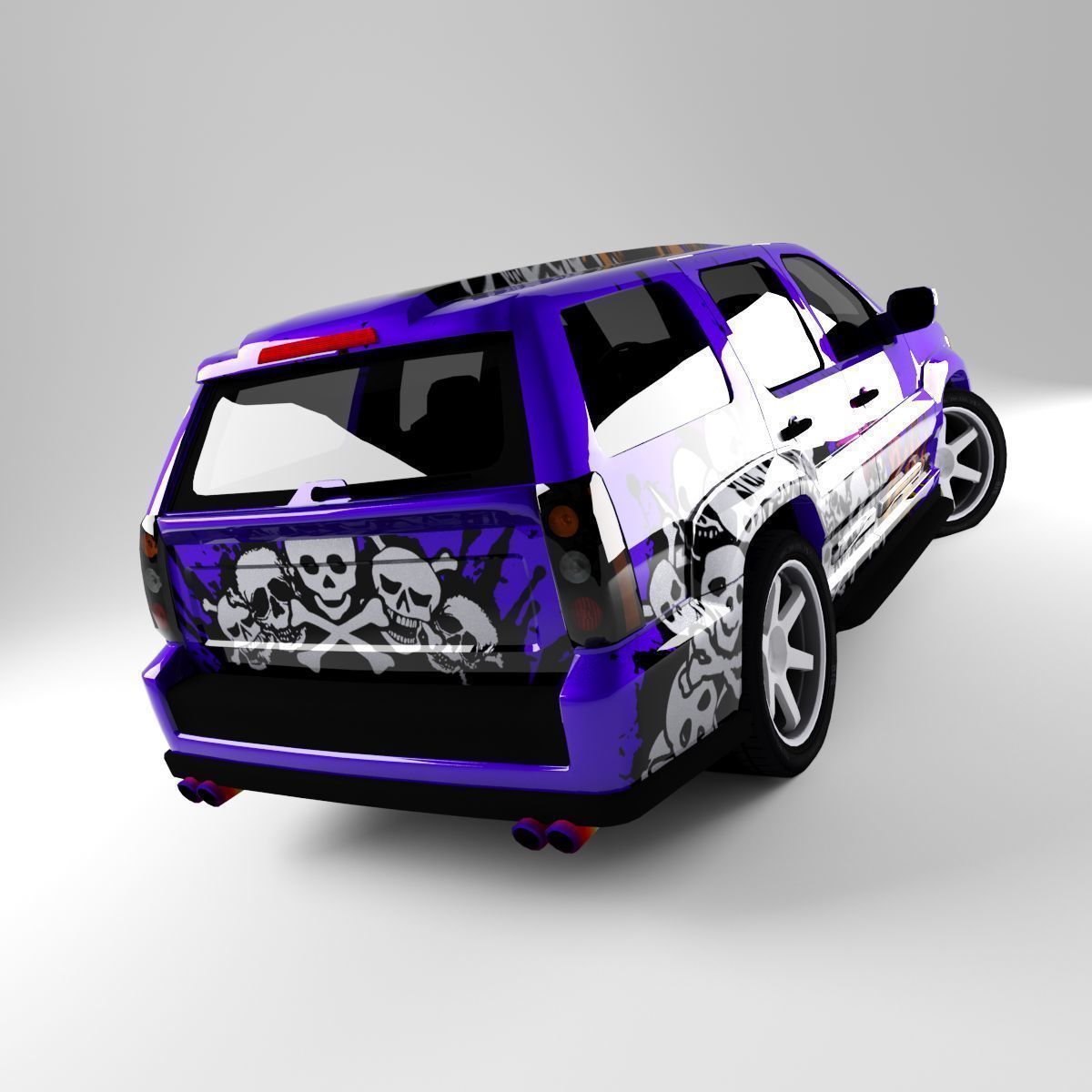 Car Rock Low-poly 3D model_3