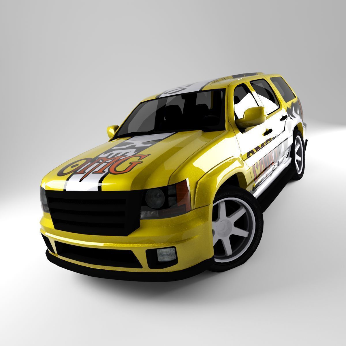 Car Rock Low-poly 3D model_12