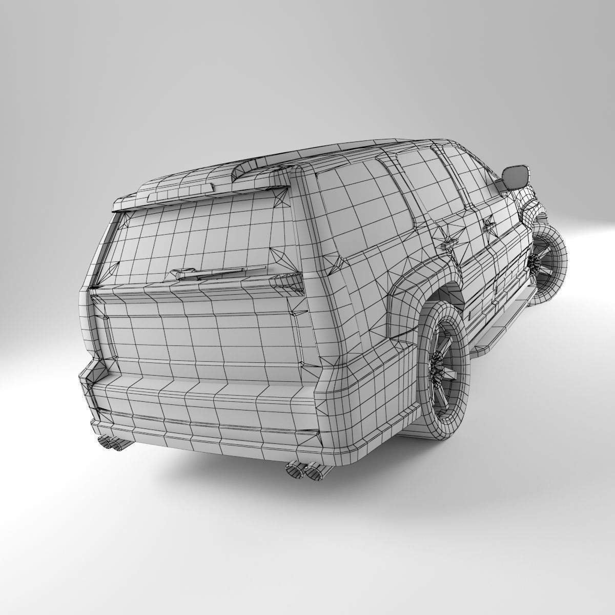 Car Rock Low-poly 3D model_4