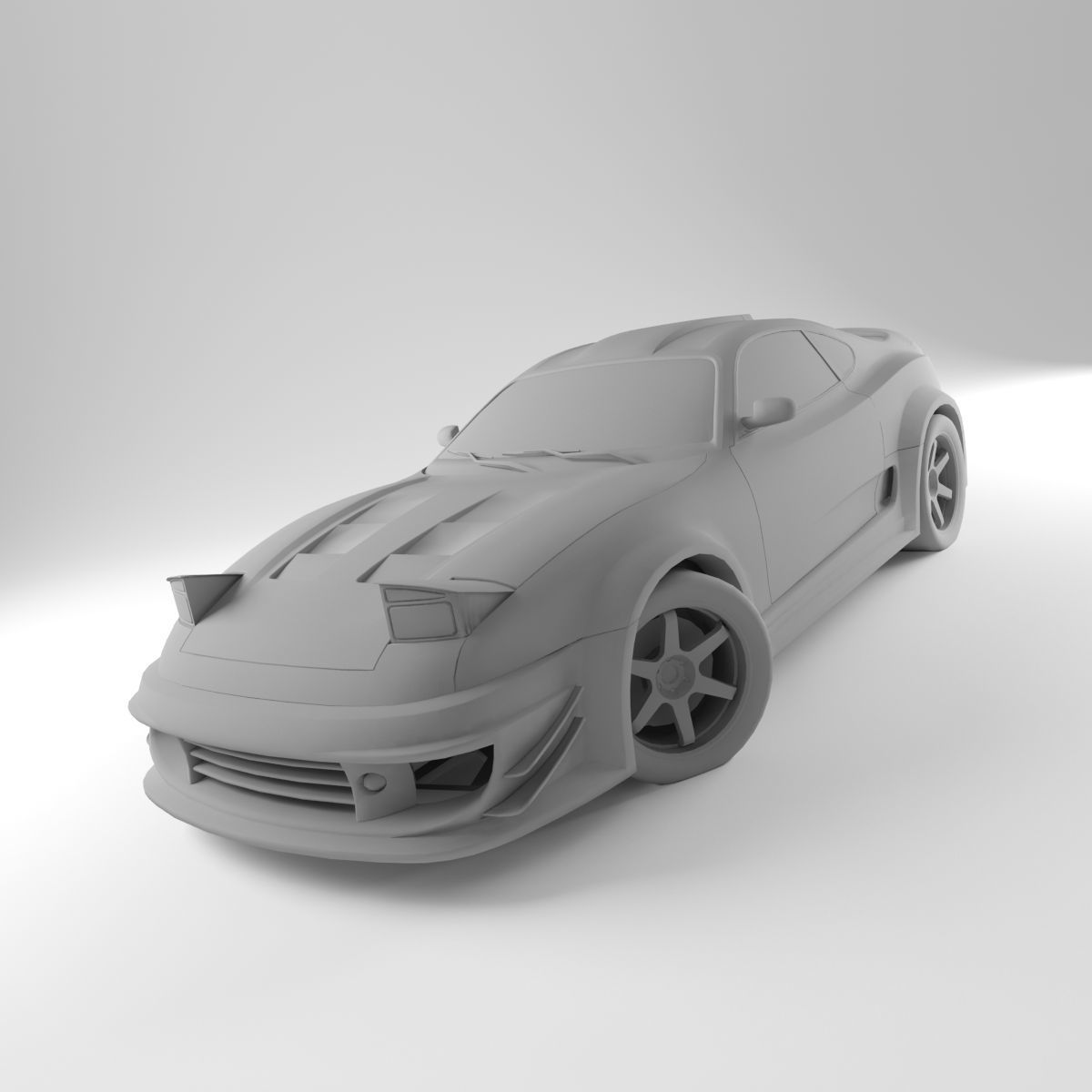 Supra toyota Low-poly 3D model_2