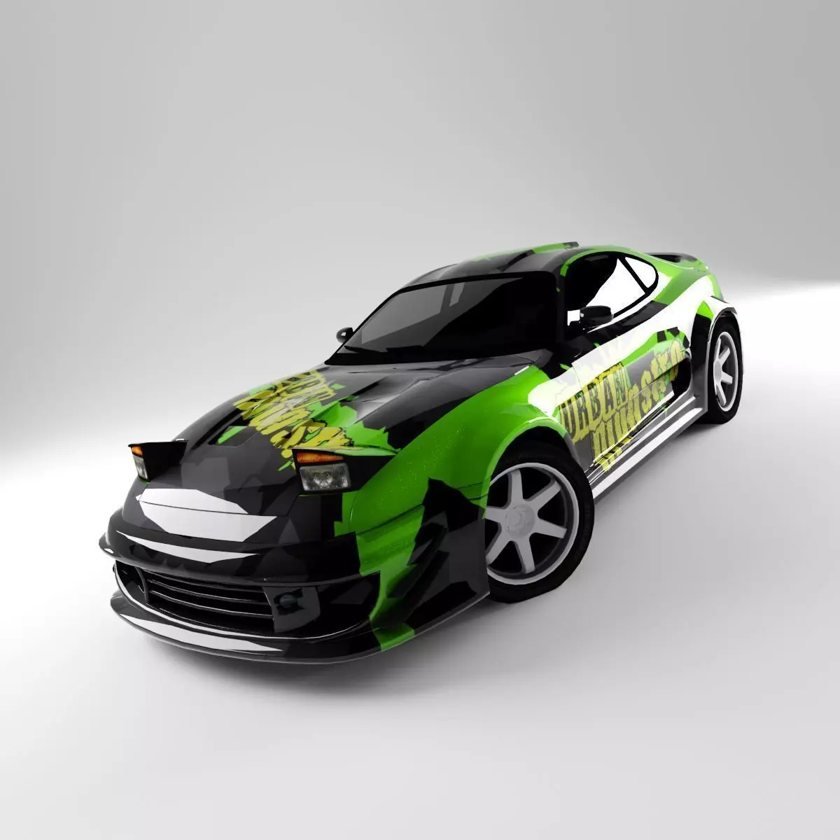 Supra toyota Low-poly 3D model_0