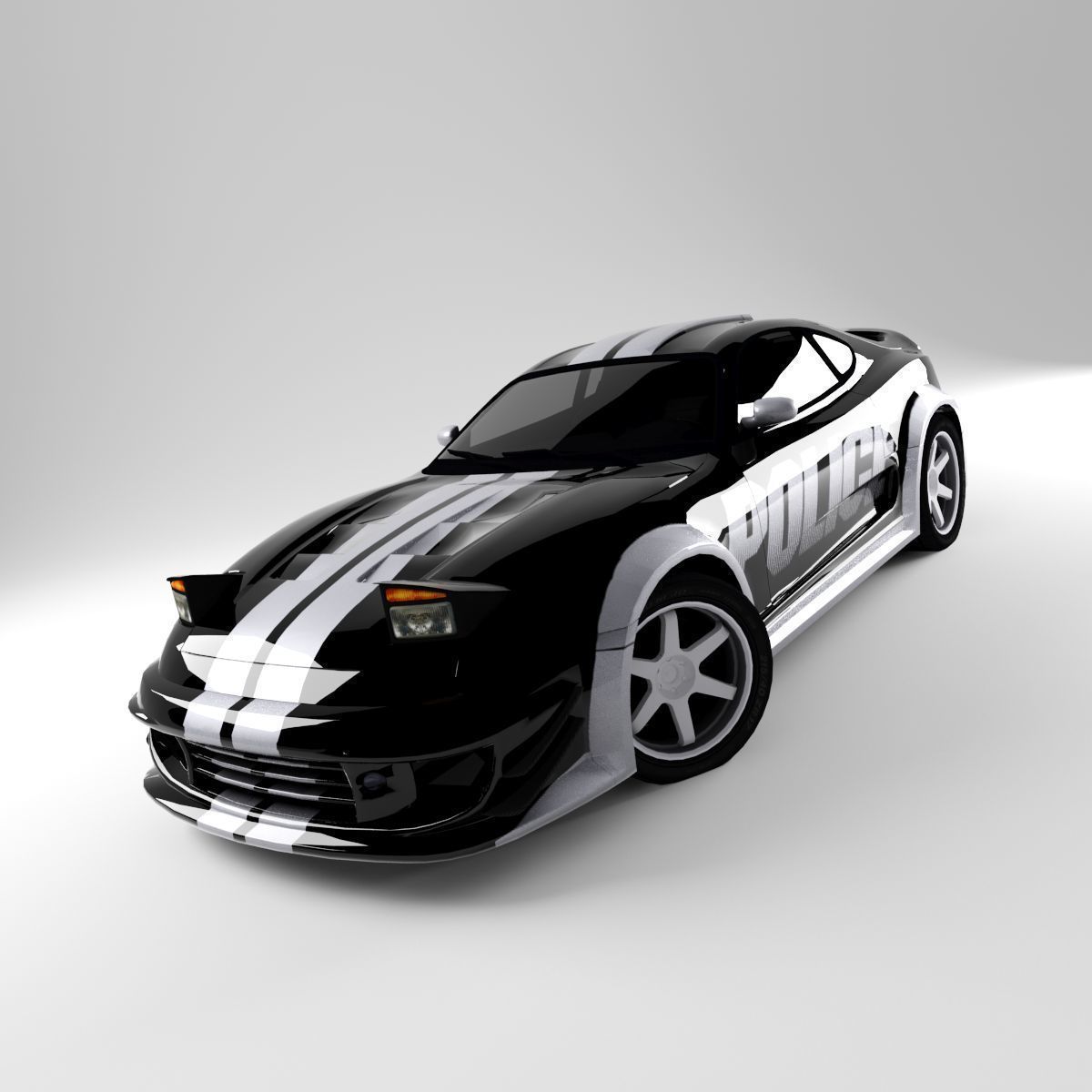 Supra toyota Low-poly 3D model_15