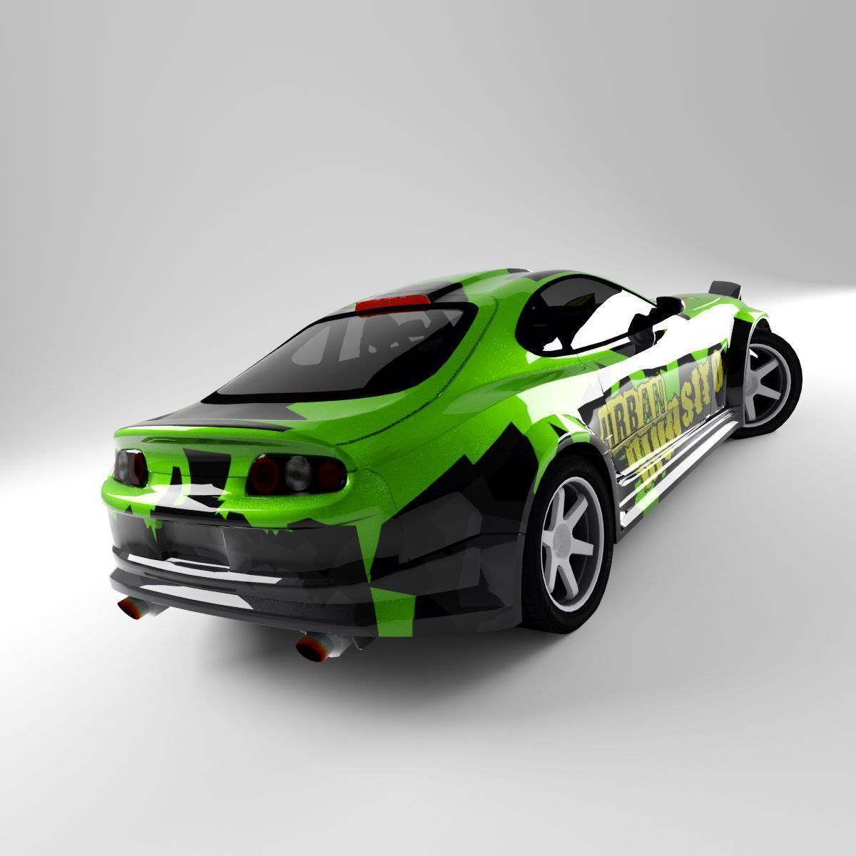 Supra toyota Low-poly 3D model_3