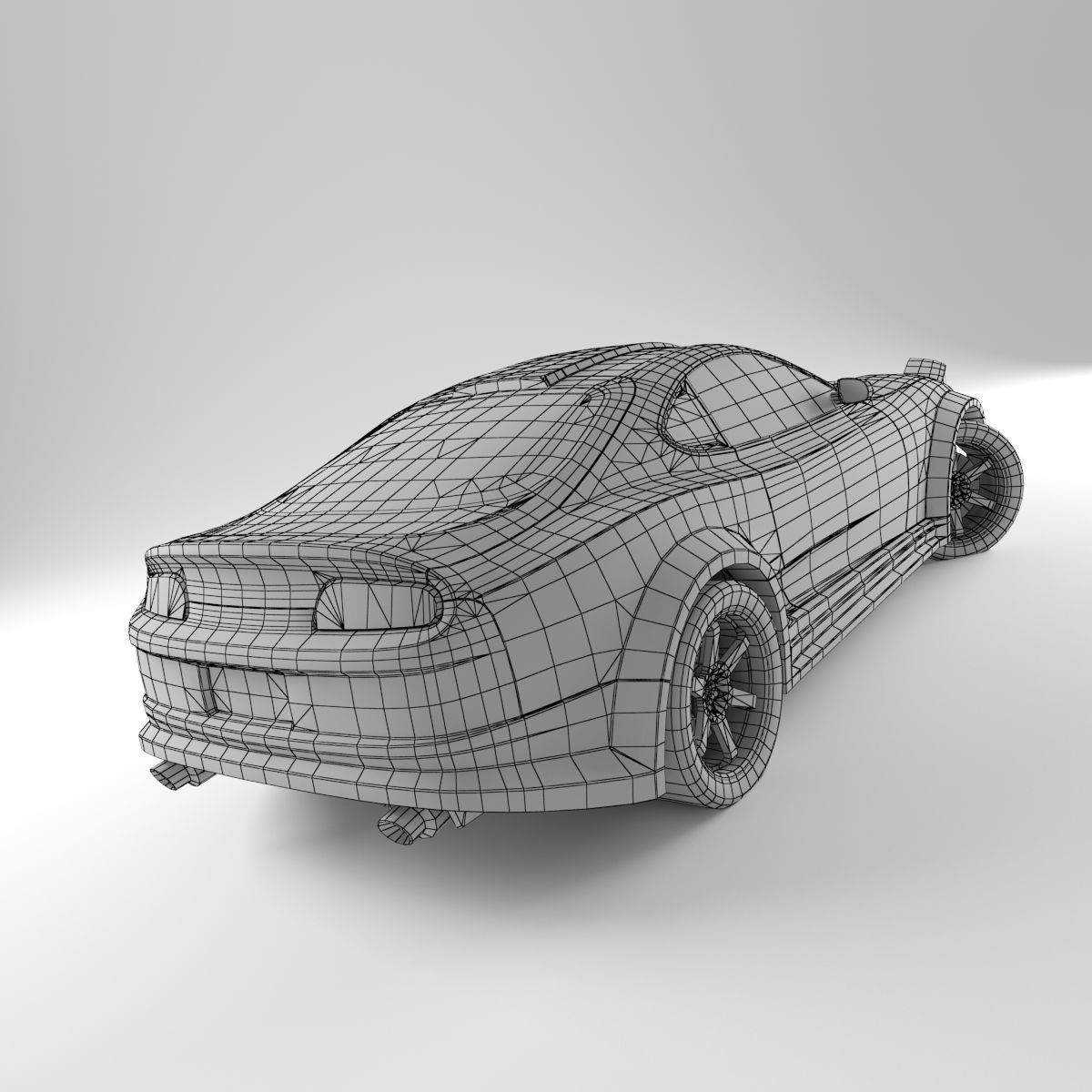 Supra toyota Low-poly 3D model_4