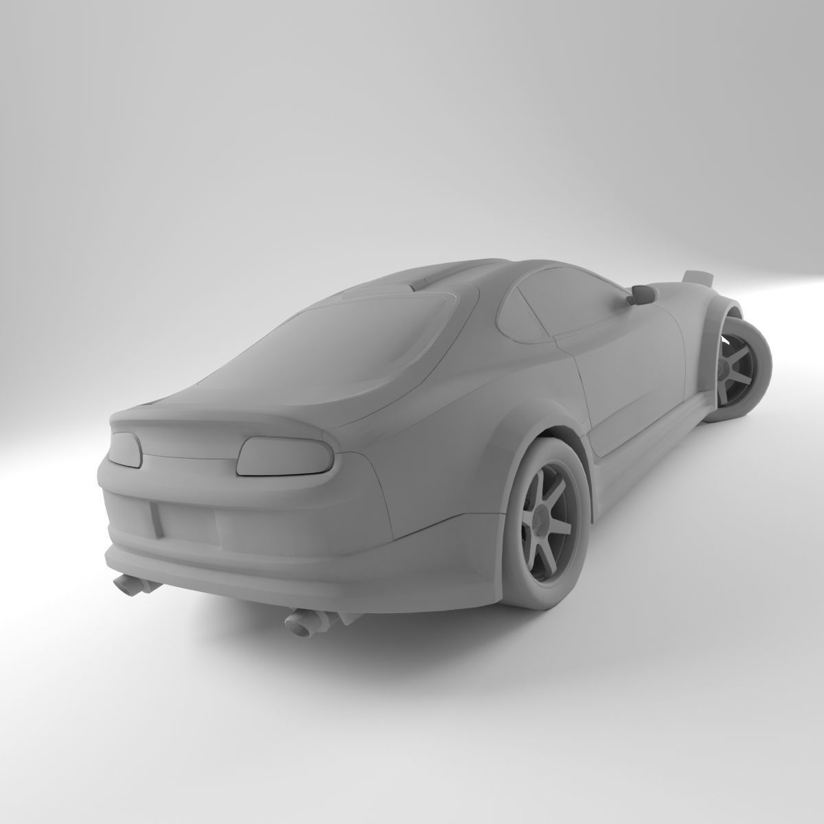 Supra toyota Low-poly 3D model_5