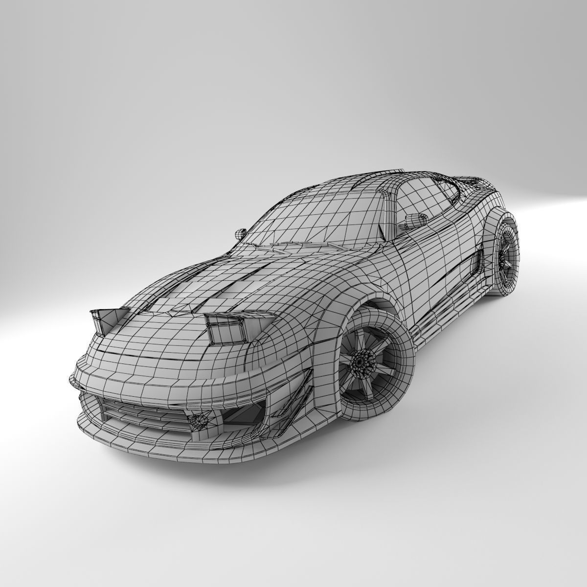 Supra toyota Low-poly 3D model_1