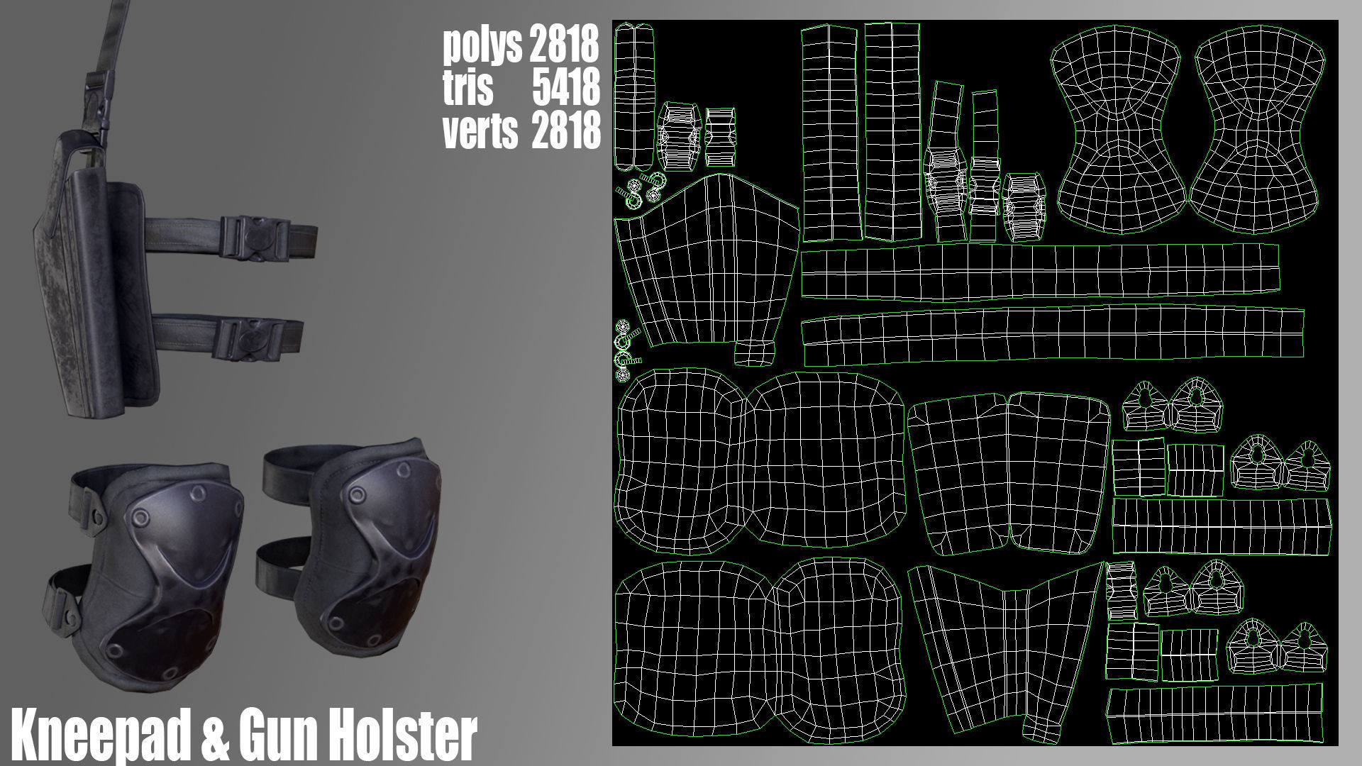 Female Survivor Low-poly 3D model_14