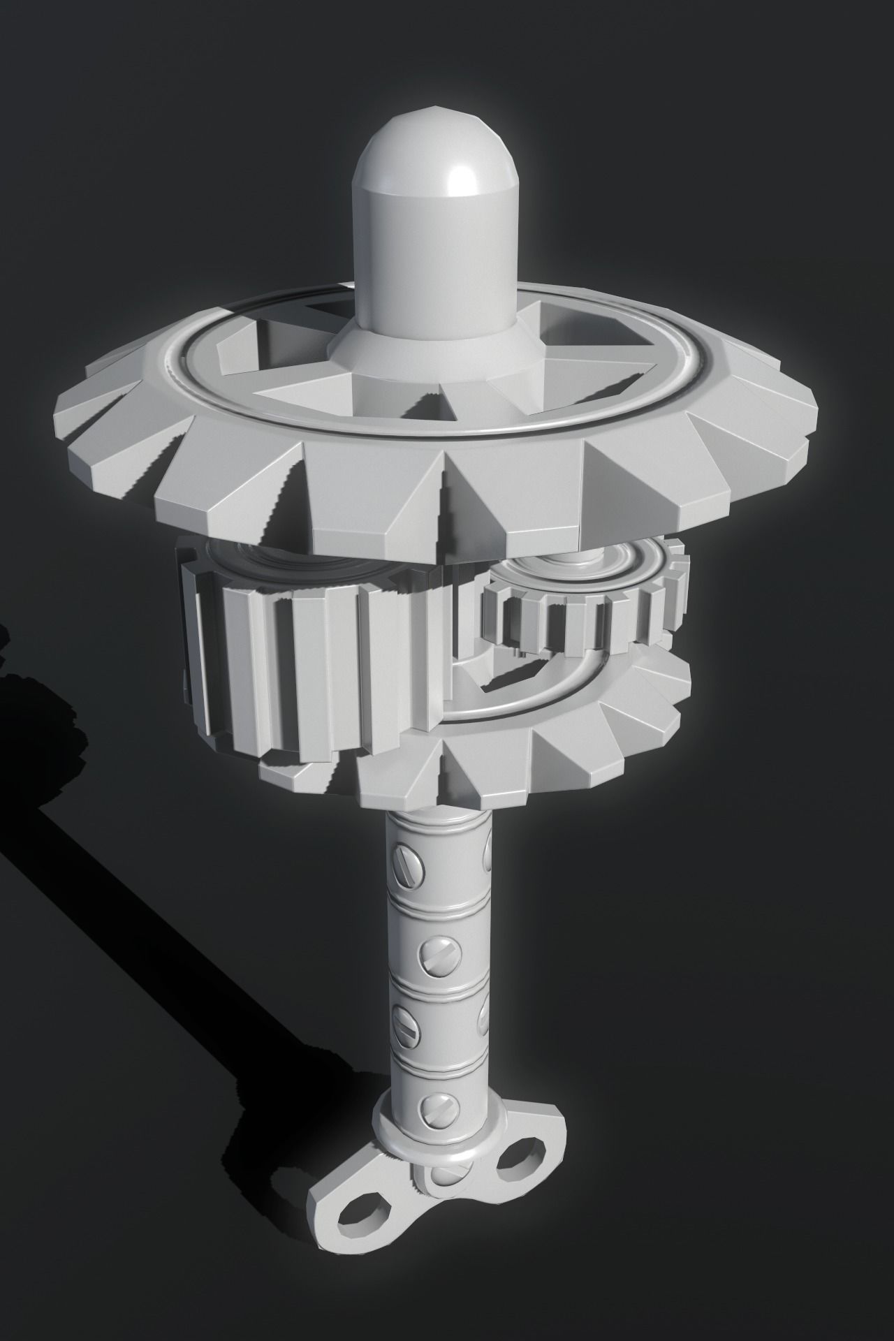 mechanical lamp Low-poly 3D model_2