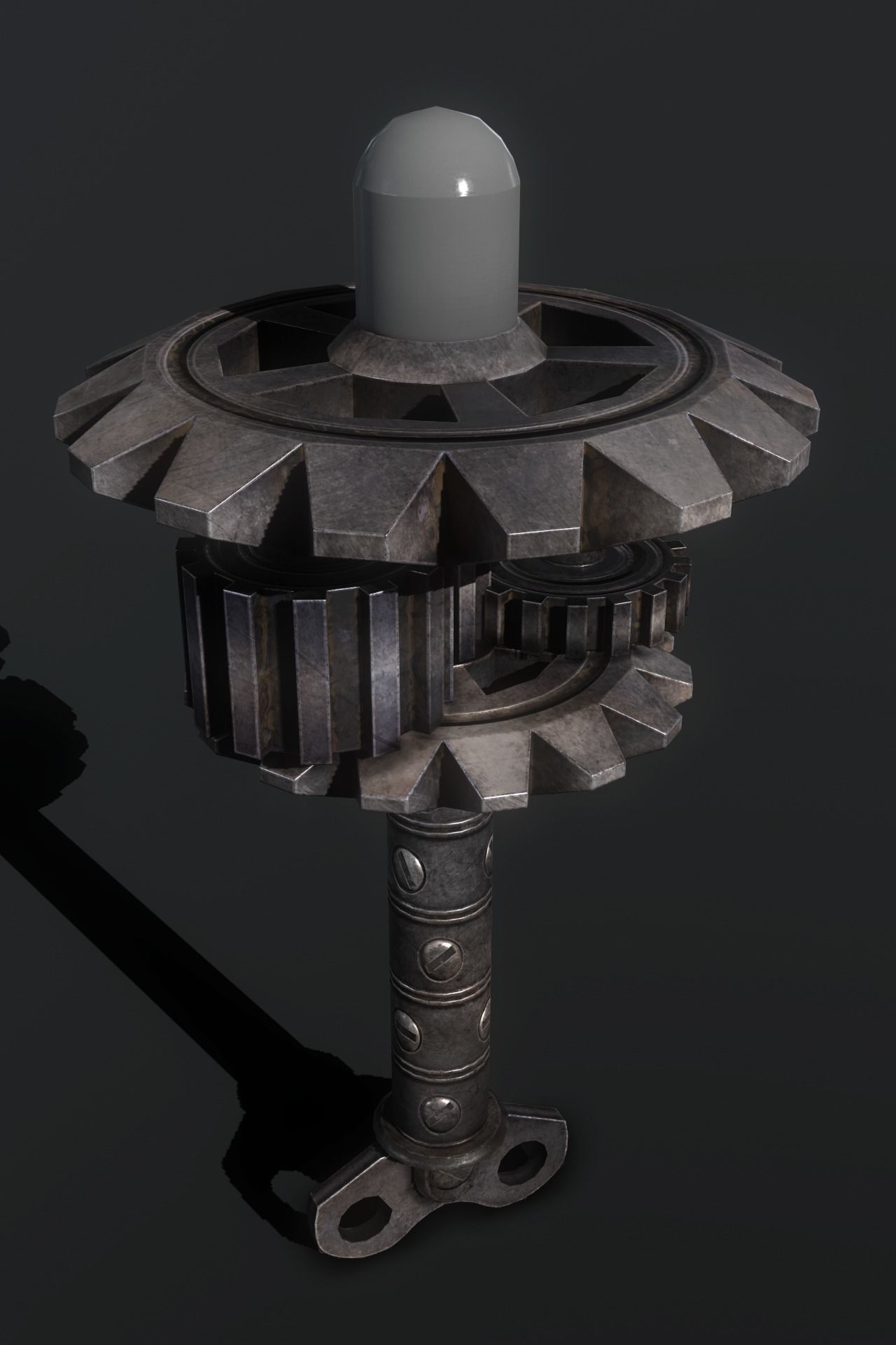 mechanical lamp Low-poly 3D model_1