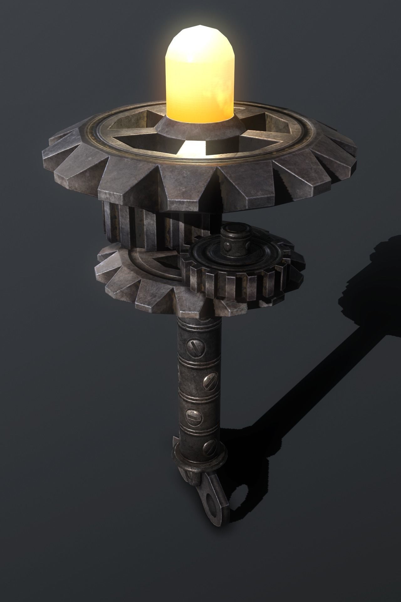 mechanical lamp Low-poly 3D model_4