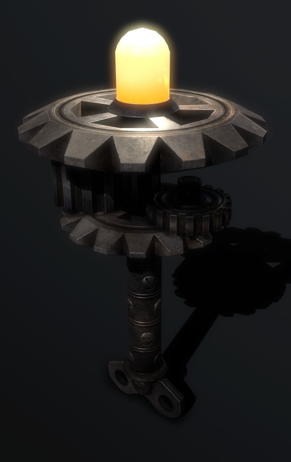 mechanical lamp Low-poly 3D model_10