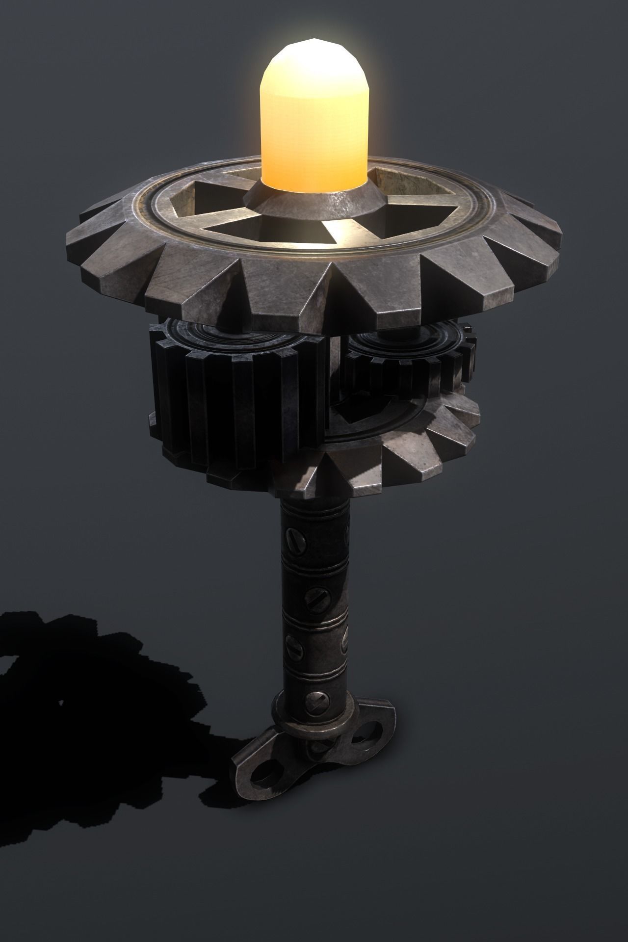 mechanical lamp Low-poly 3D model_9