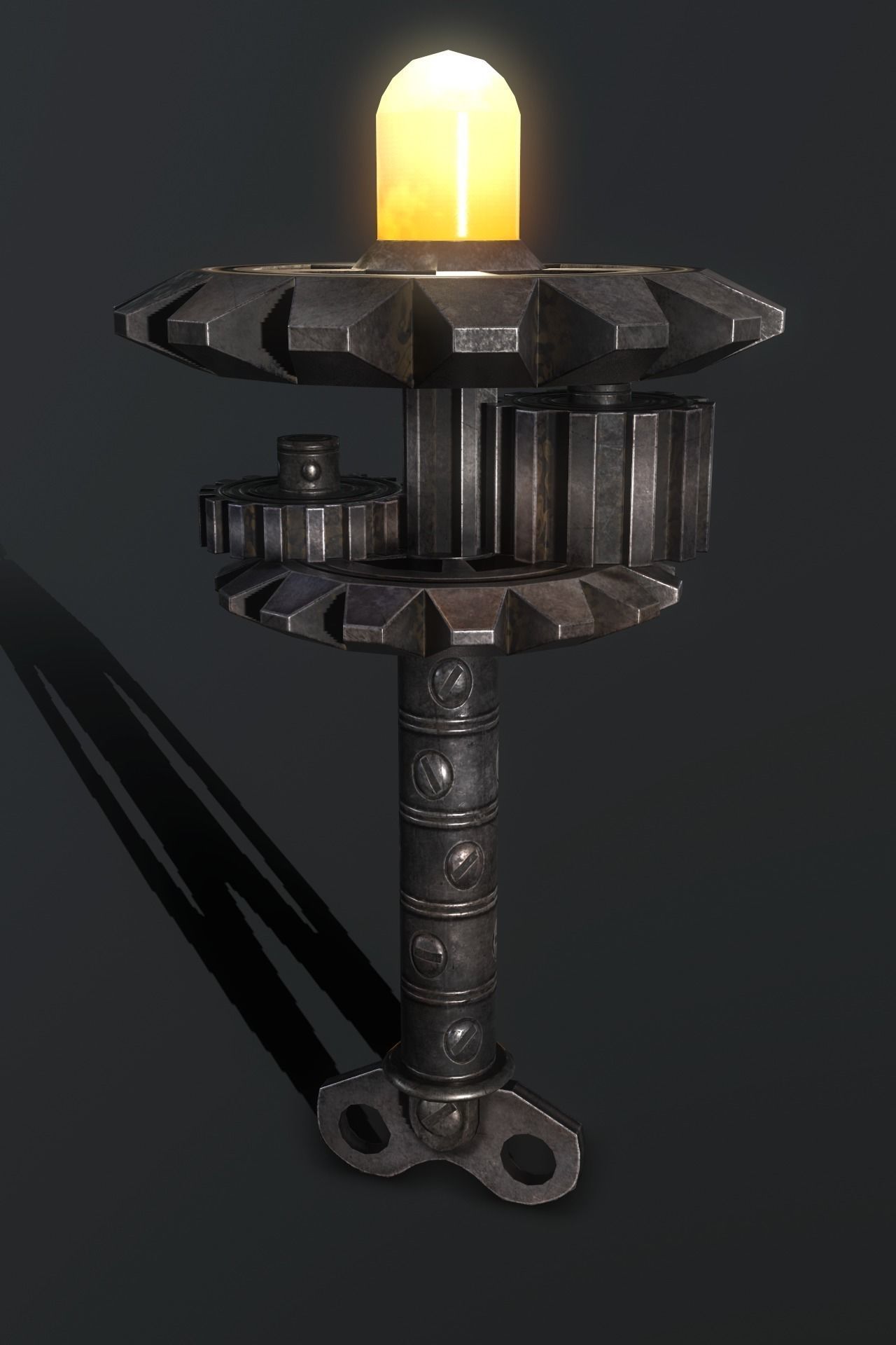 mechanical lamp Low-poly 3D model_7