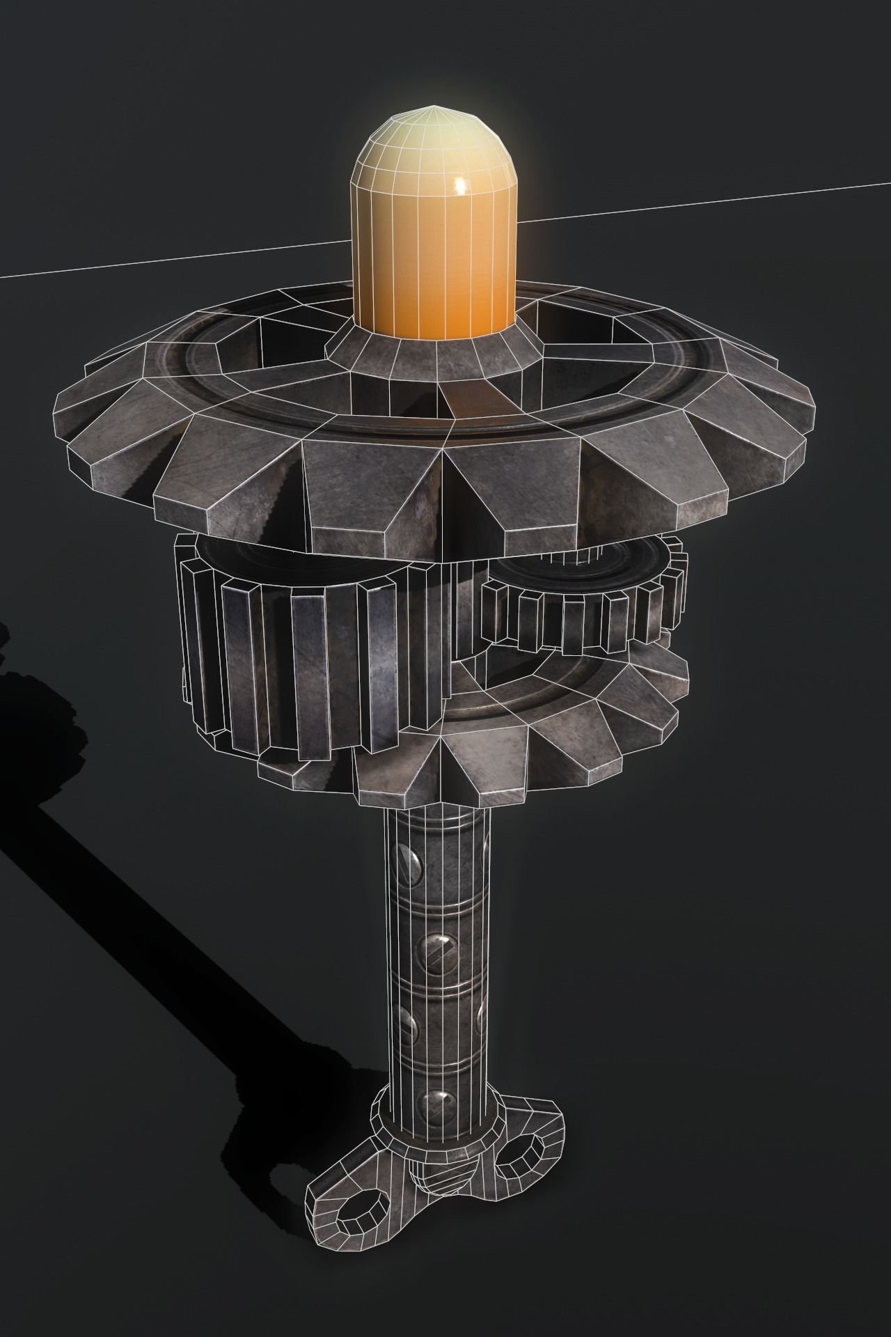 mechanical lamp Low-poly 3D model_3
