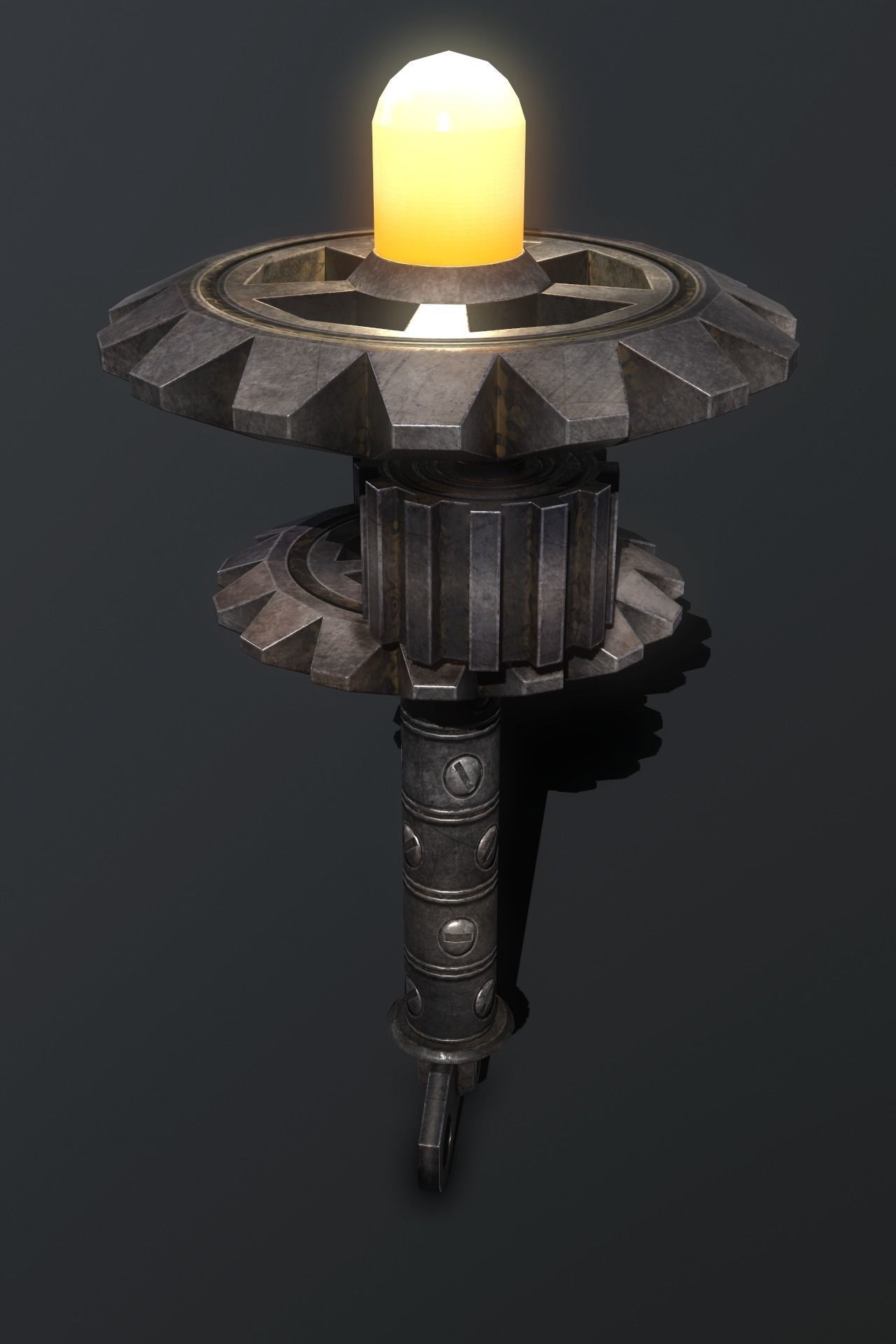 mechanical lamp Low-poly 3D model_8